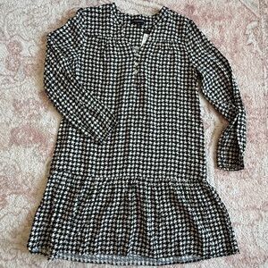 NWT BLACK AND WHITE CHECKERED MINI DRESS